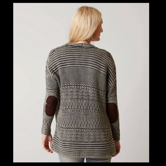 Gilded Intent Buckle Cardigan Elbow Patches - Picture 3 of 14